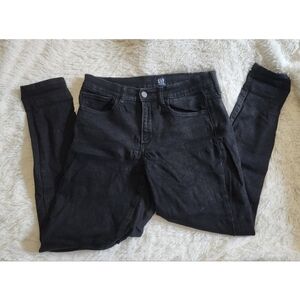 Gap denim skinny black stretchy jeans size 10